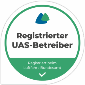 Badge Drohne flipped